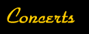 Concerts schedule